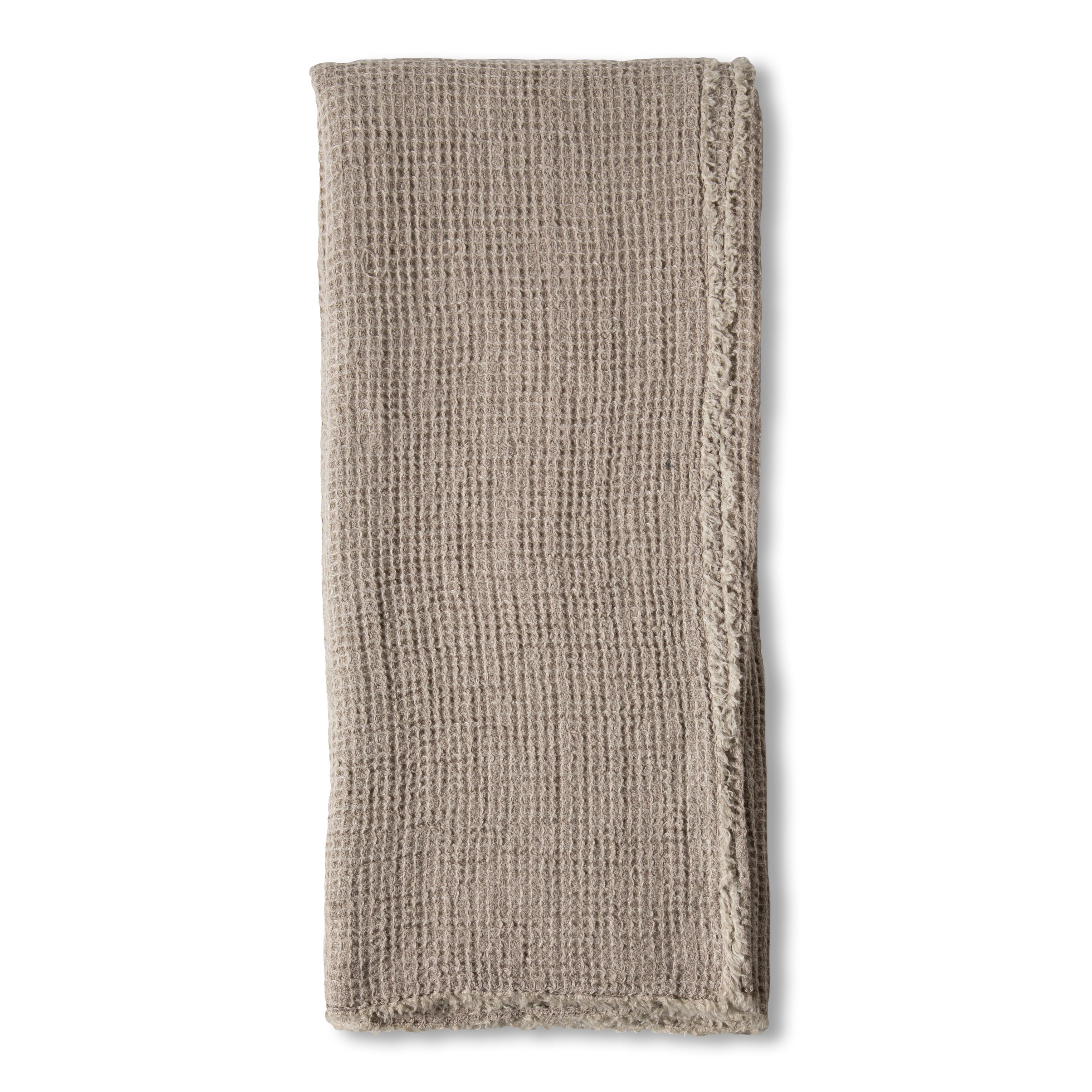 Venice Oversized Waffle Throw, Taupe