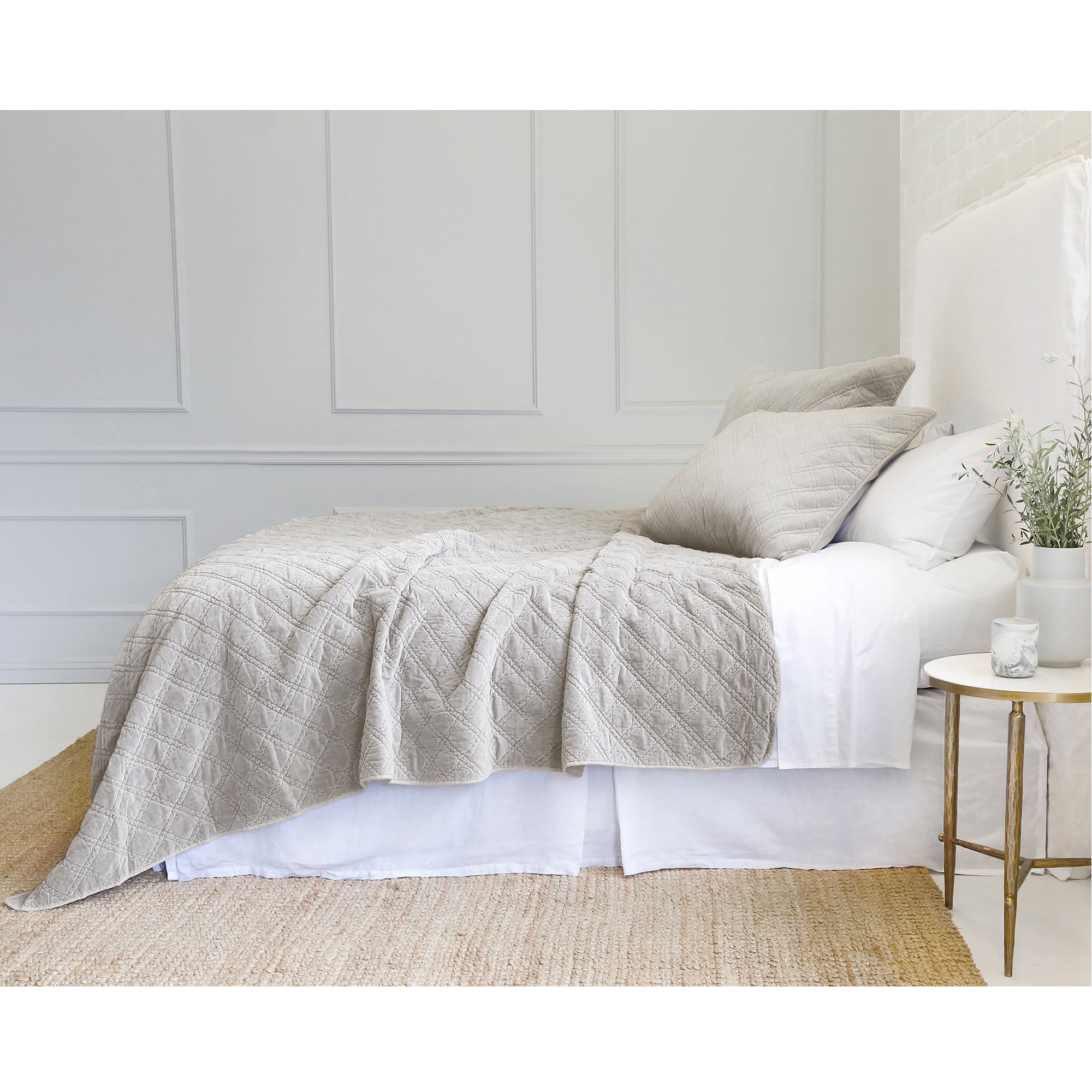Brussels King Coverlet, Taupe