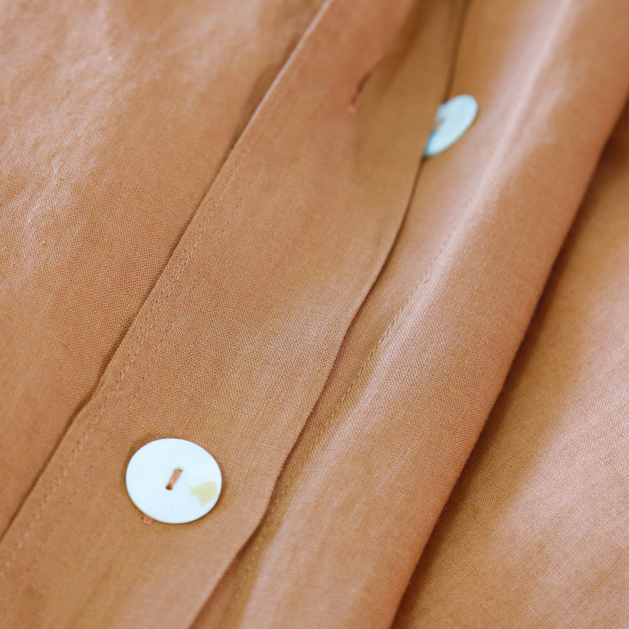 Parker Linen King Duvet Set, Terra Cotta