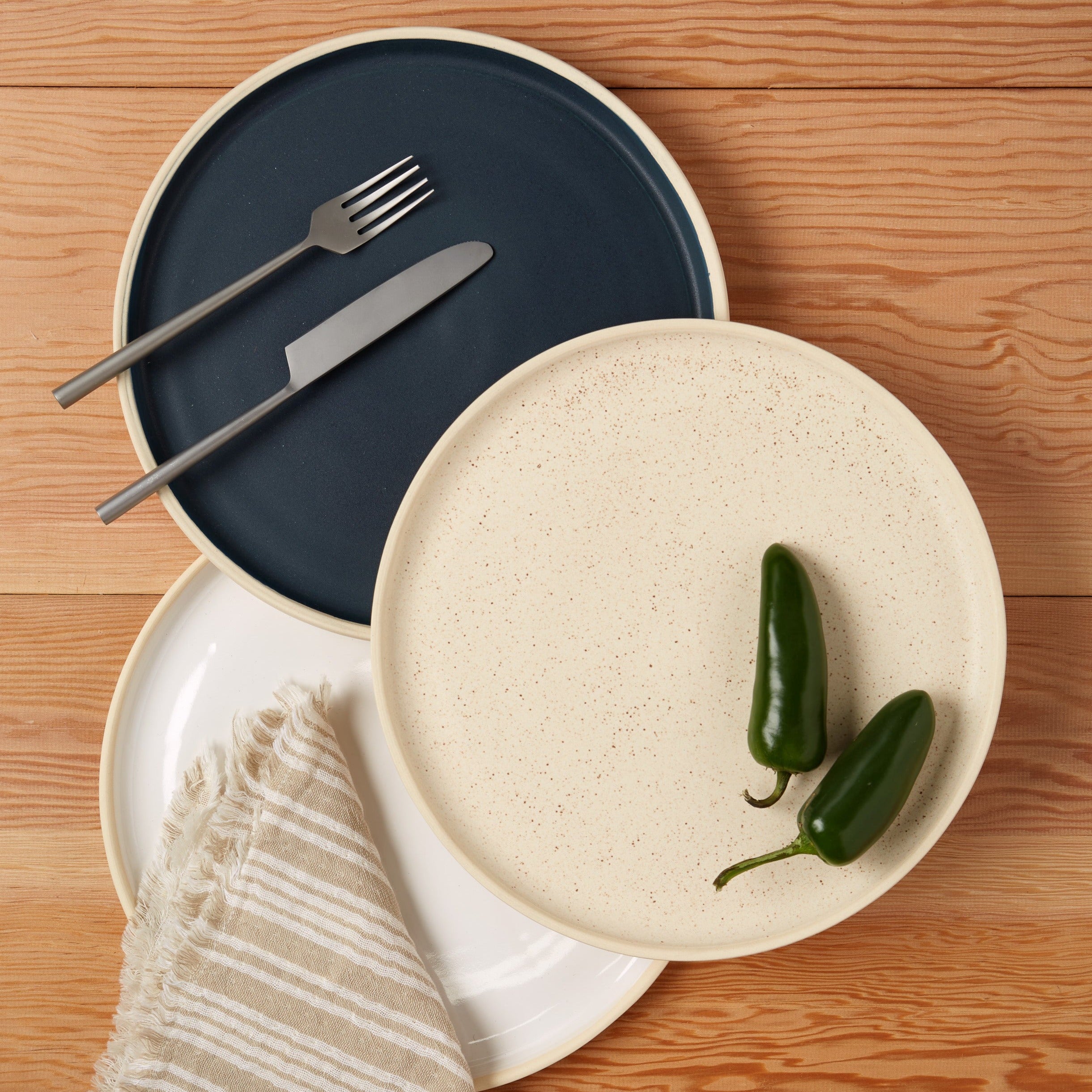 Treves Side Plate, Navy, Set of 4