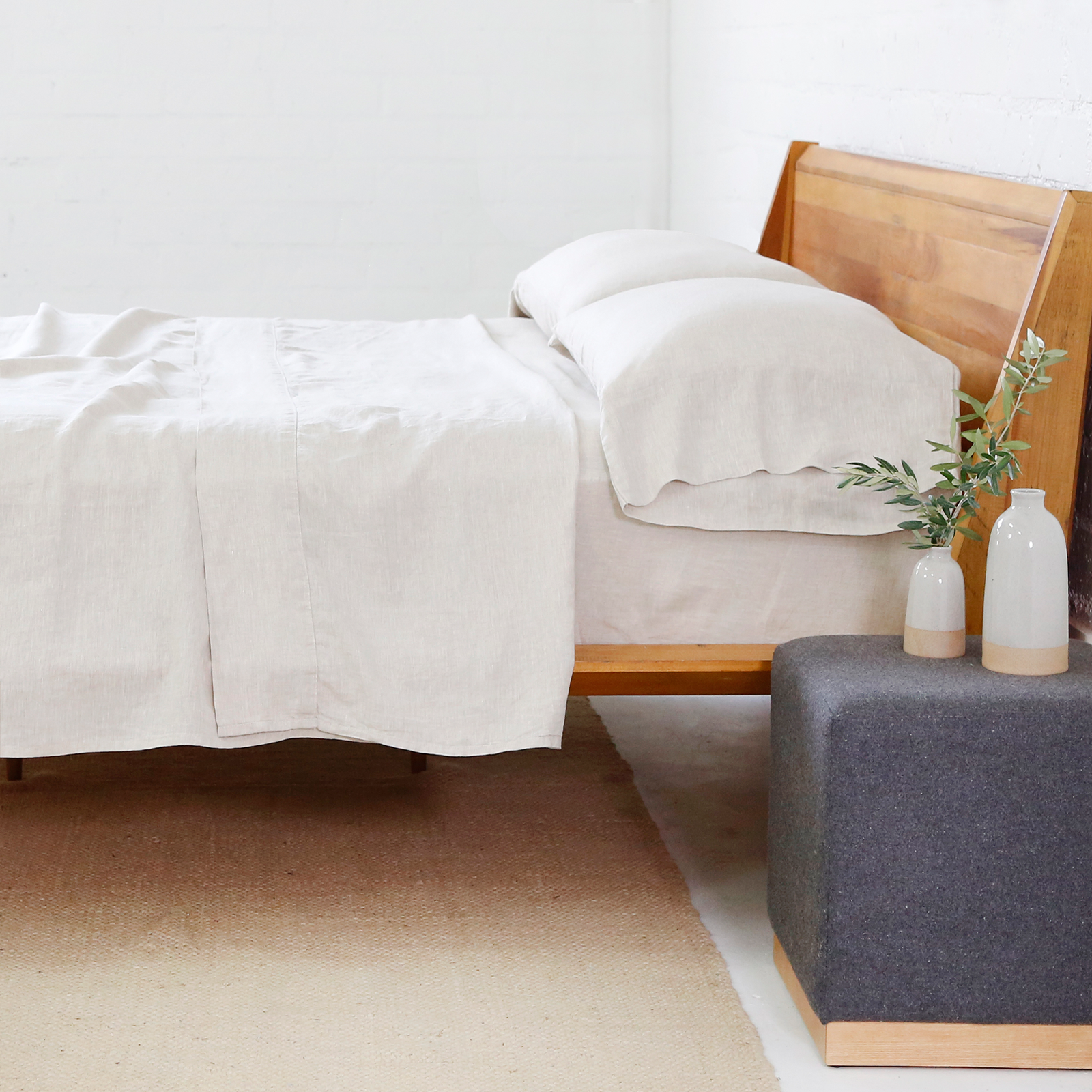 Belgian Linen King Sheet Set, Flax