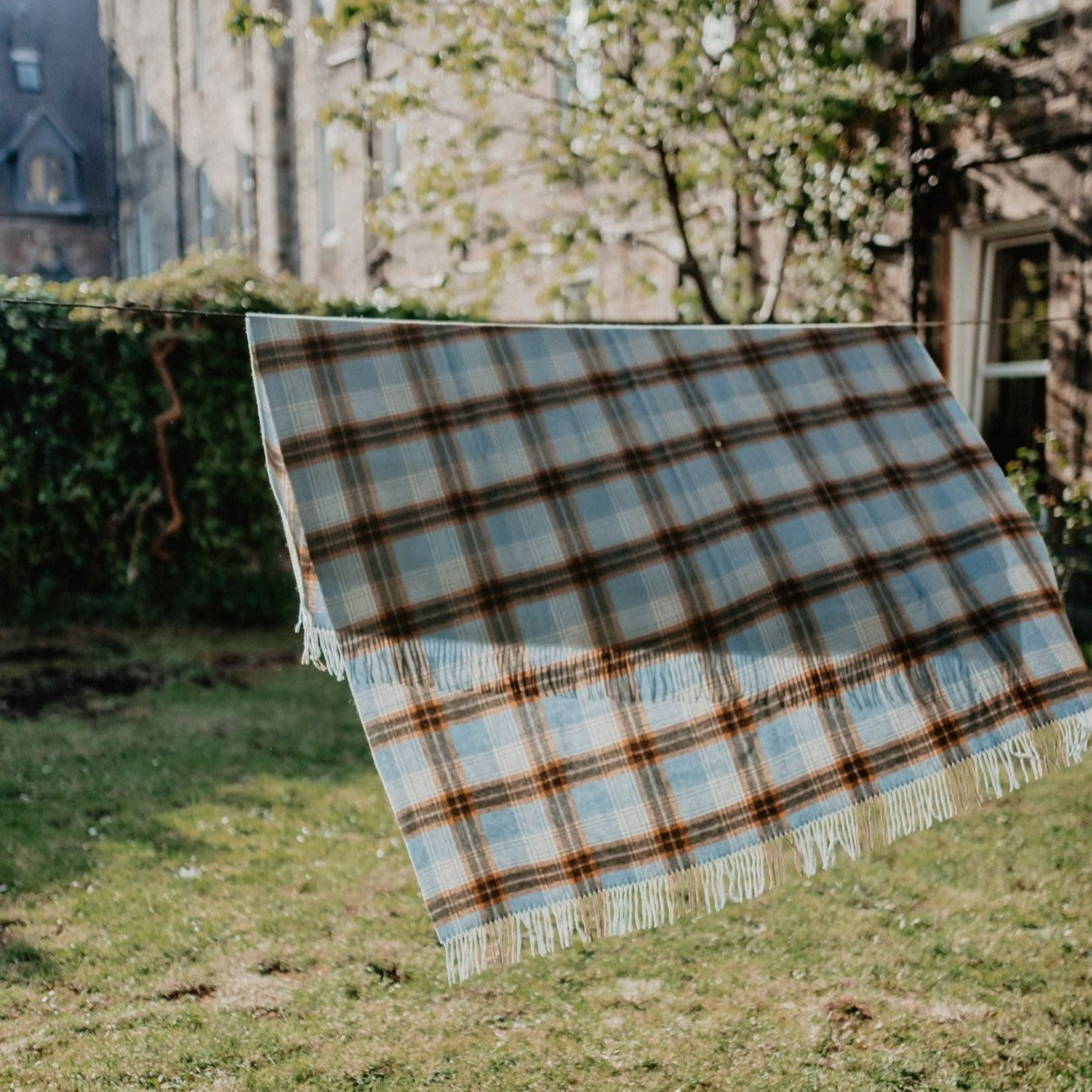 Lambswool Blanket in Coastal Heritage Check