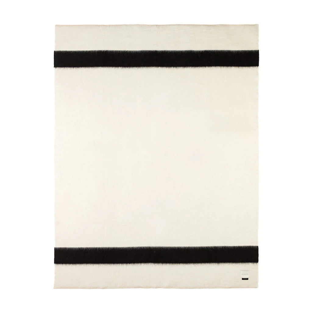 Siempre Blanket, Ivory with Black Stripe