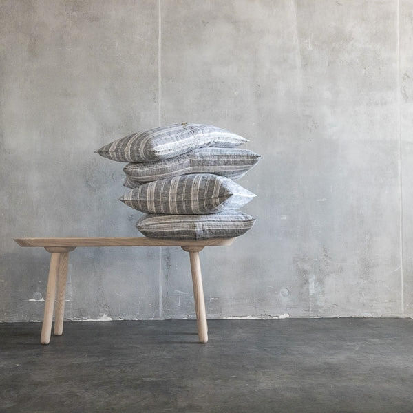 Multistripe Euro Pillow, Black and White