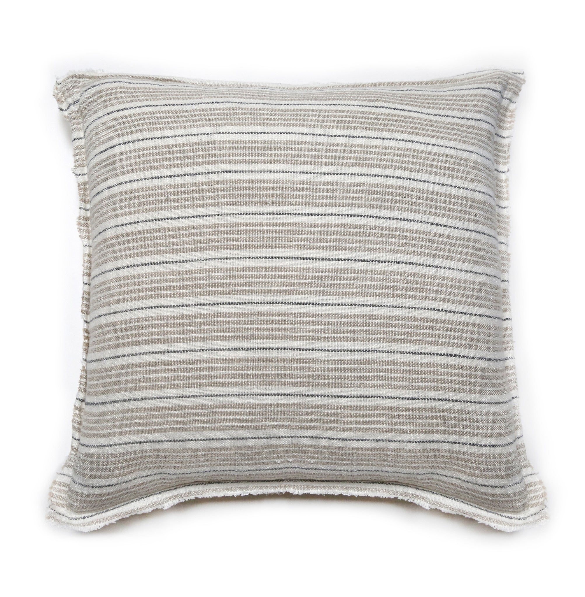 Newport Square Pillow , Natural &amp; Midnight