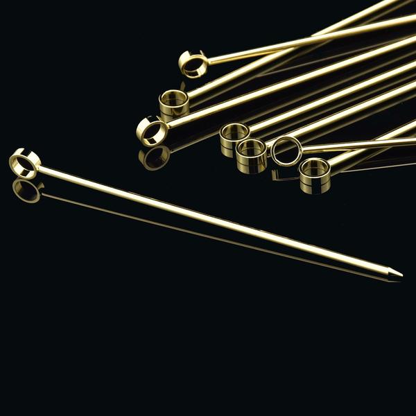 Professional Cocktail Picks, Set of 8, Gold