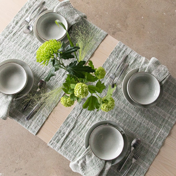 Multistripe Runner, Forest Green and Natural