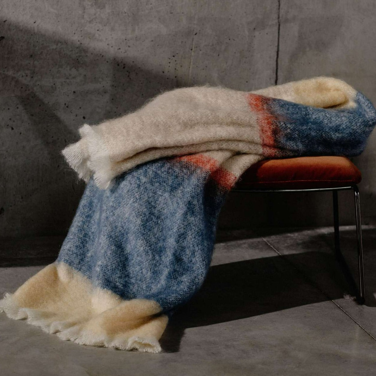 Slate blue throw online blanket