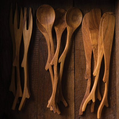 Teak Twig Spoons, Set of 4