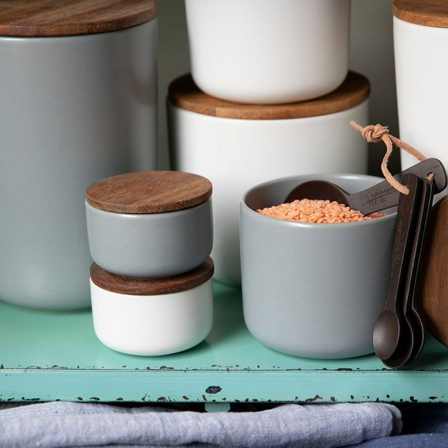 Brampton Stoneware Extra Small Canister, White