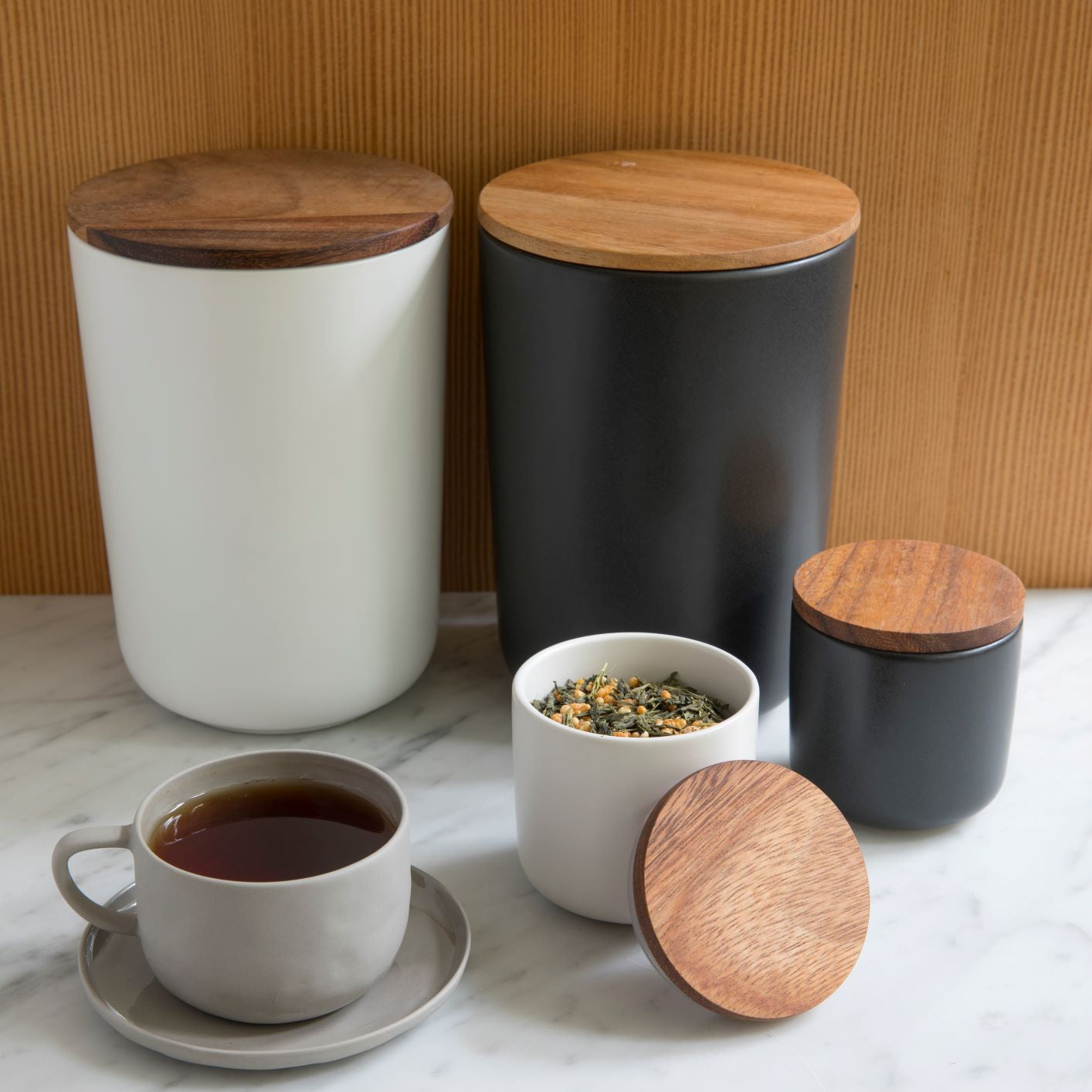 Brampton Stoneware Extra Large Canister, Black