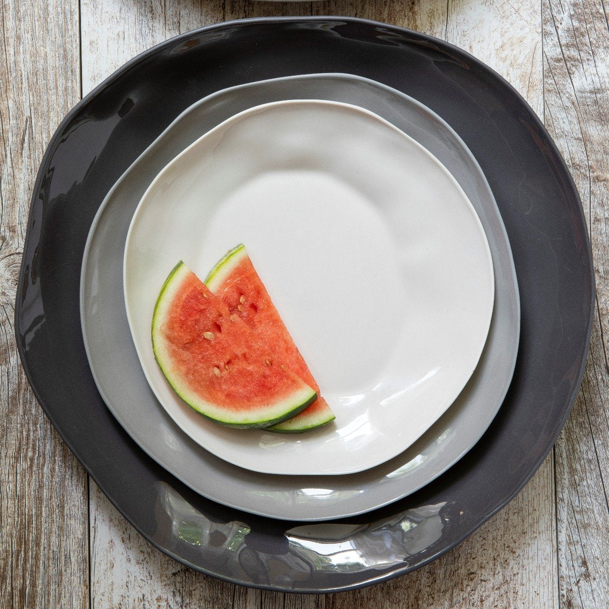 Tam Stoneware Dinner Plate, Slate, Set of 4