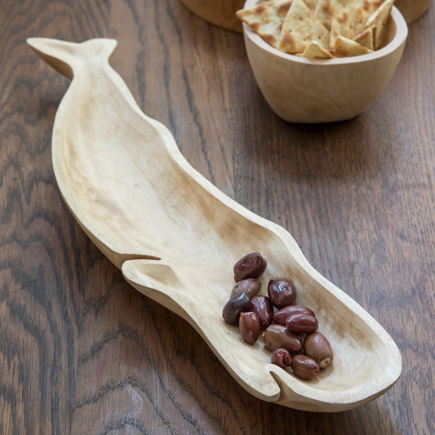 Kiln Mango Wood Whale Dish