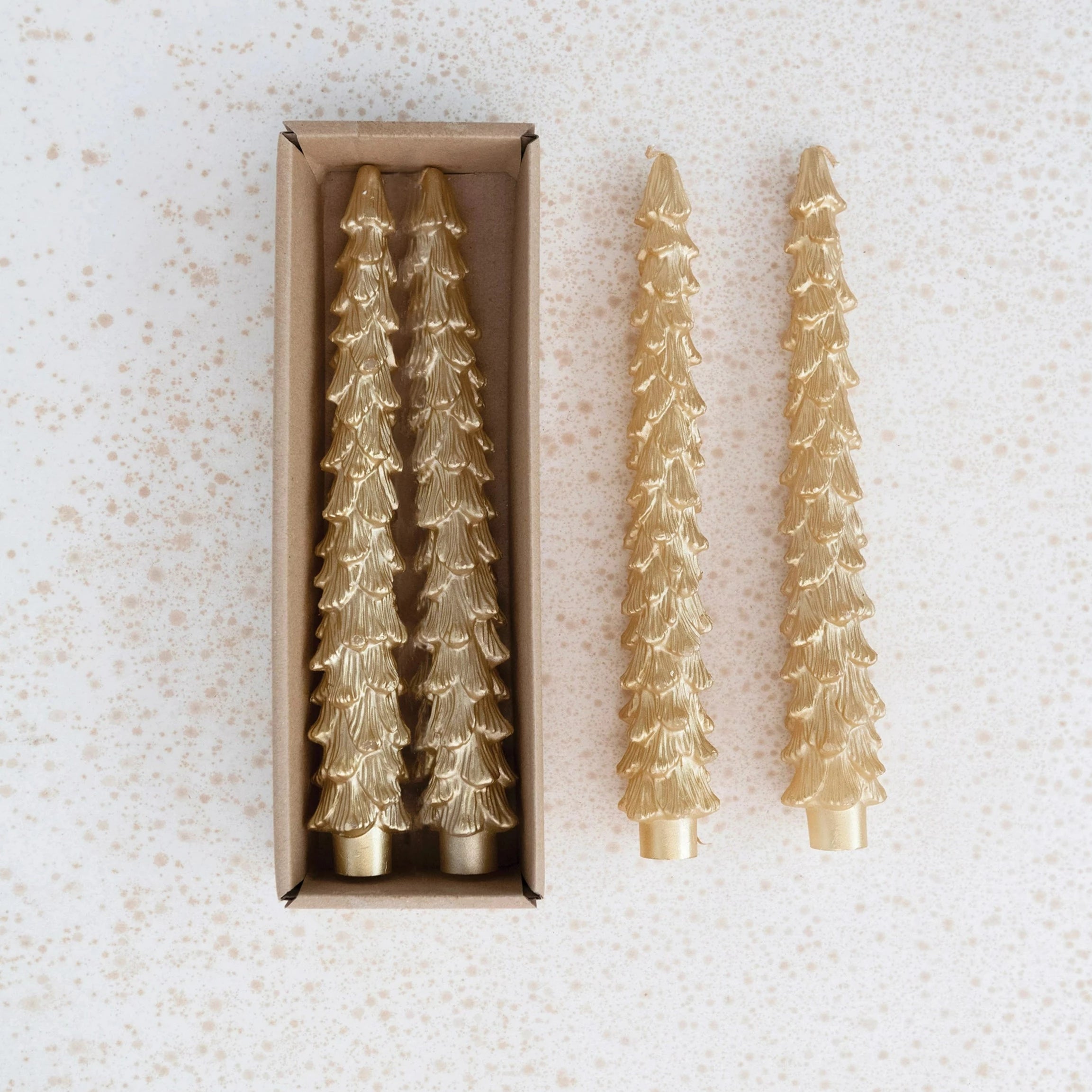 Tree Taper Candles, Gold, Set of 2 – Be Home
