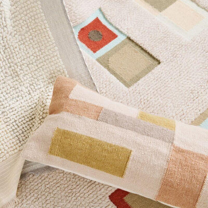 Shale Hand Woven Pastel Color Large Geometric Lumbar Pillow