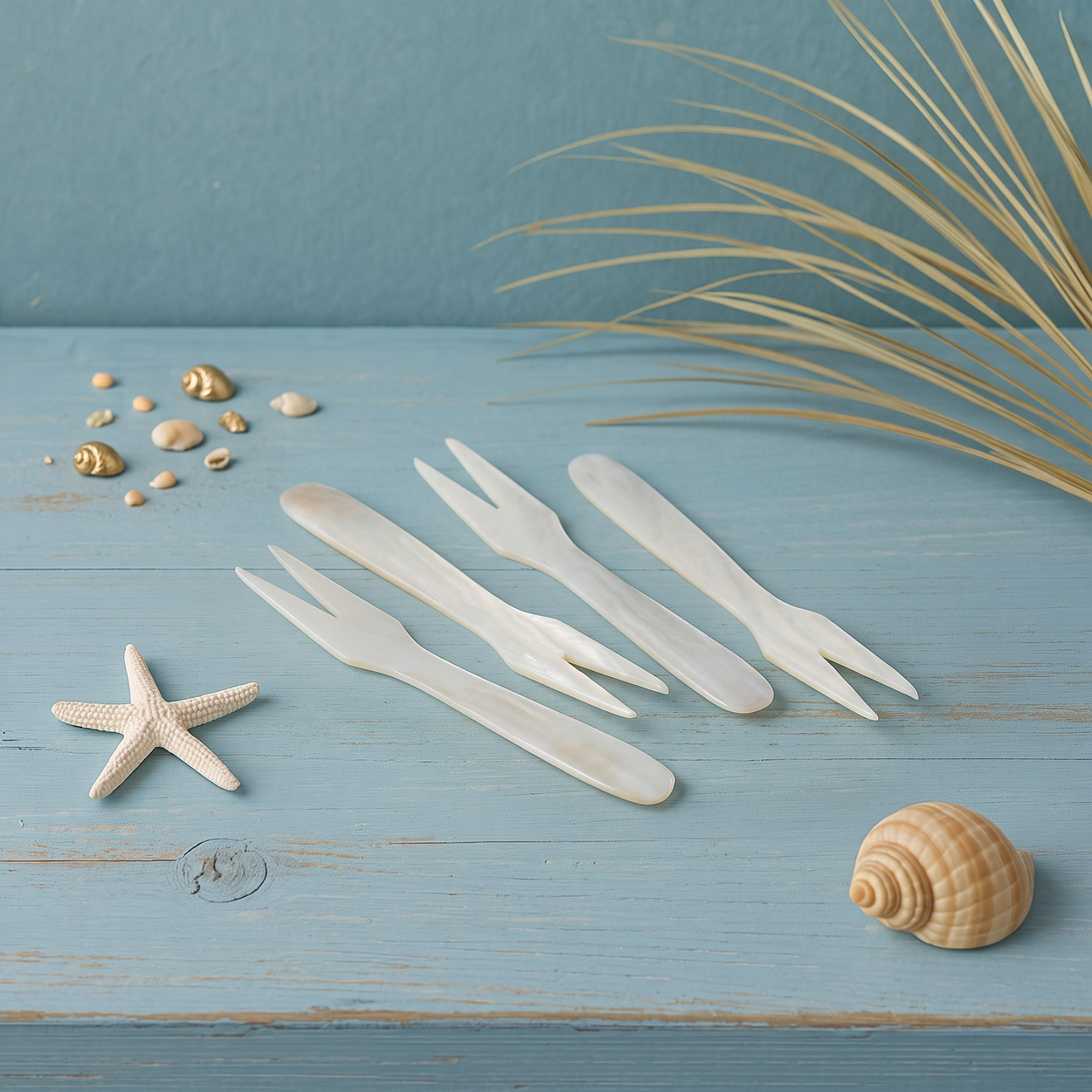 Seashell Forks, Set of 4