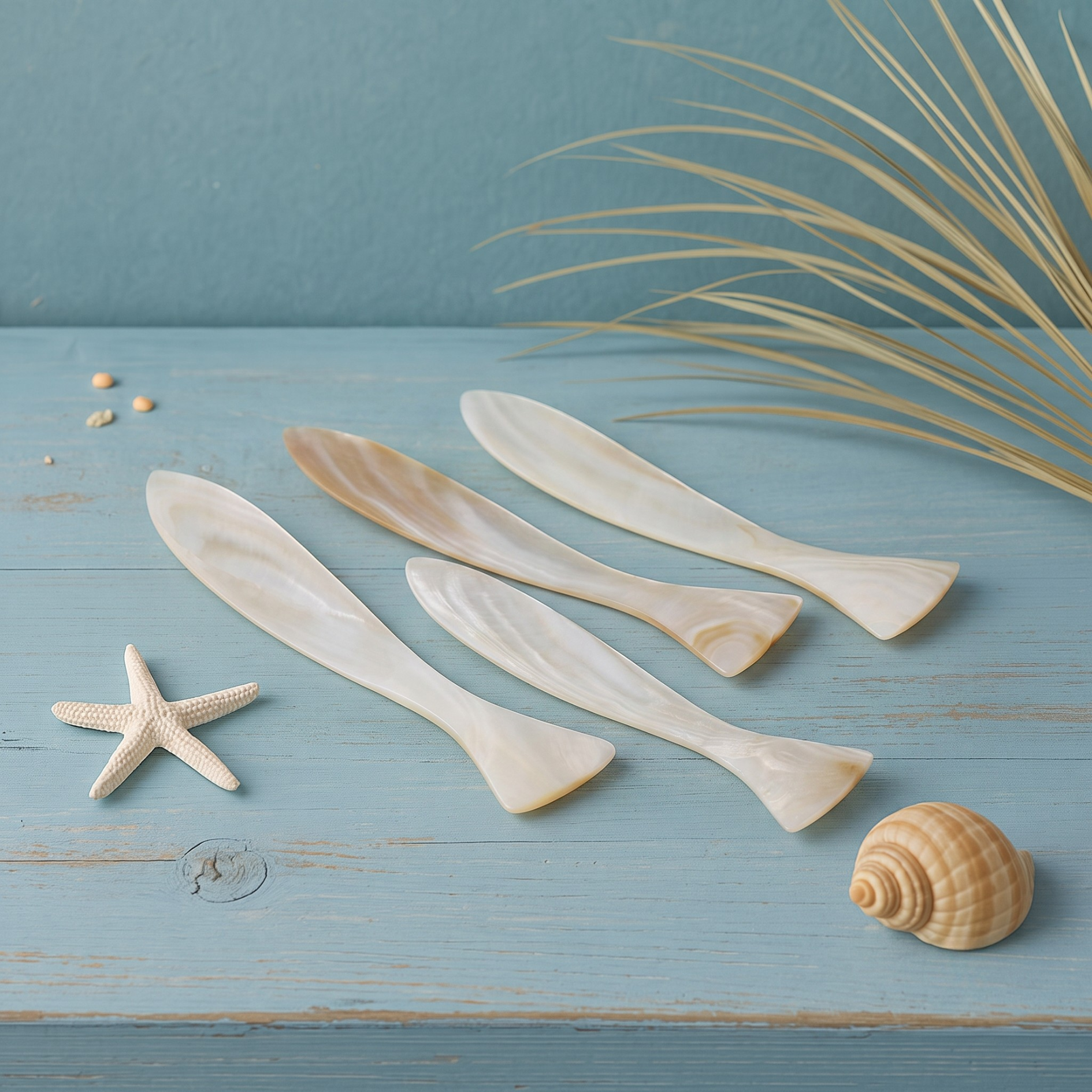 Minnow Shell Spreaders, Set of 4