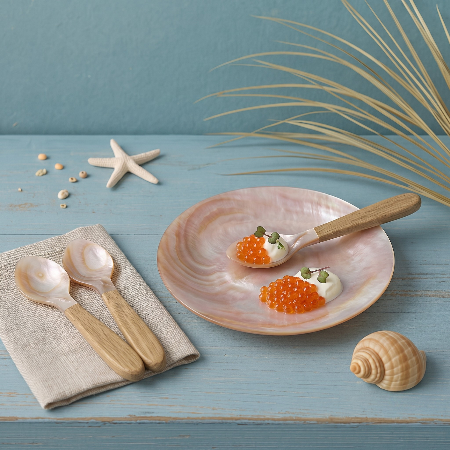 Serin Shell Large Spoons, Set of 4