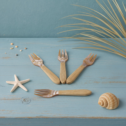 Serin Shell Cocktail Forks, Set of 4