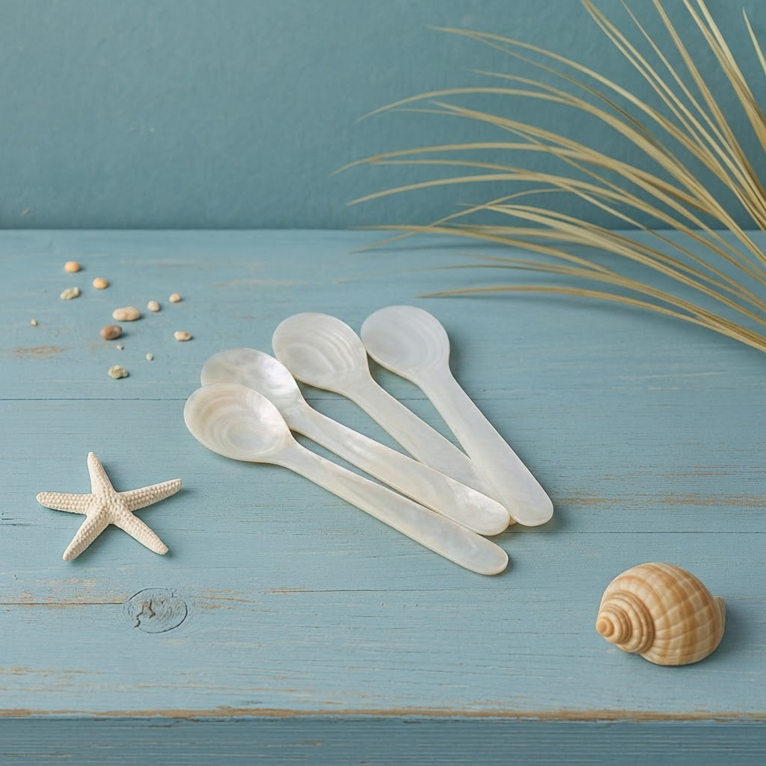 Large Shell Spoons, Set of 4