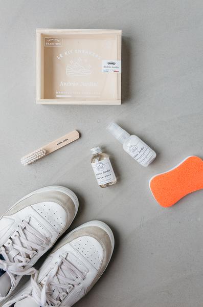 Andrée Jardin Sneaker Care Kit in Wooden Box Andrée Jardin andree-jardin-sneaker-care-kit-in-wooden-box - French Dry Goods