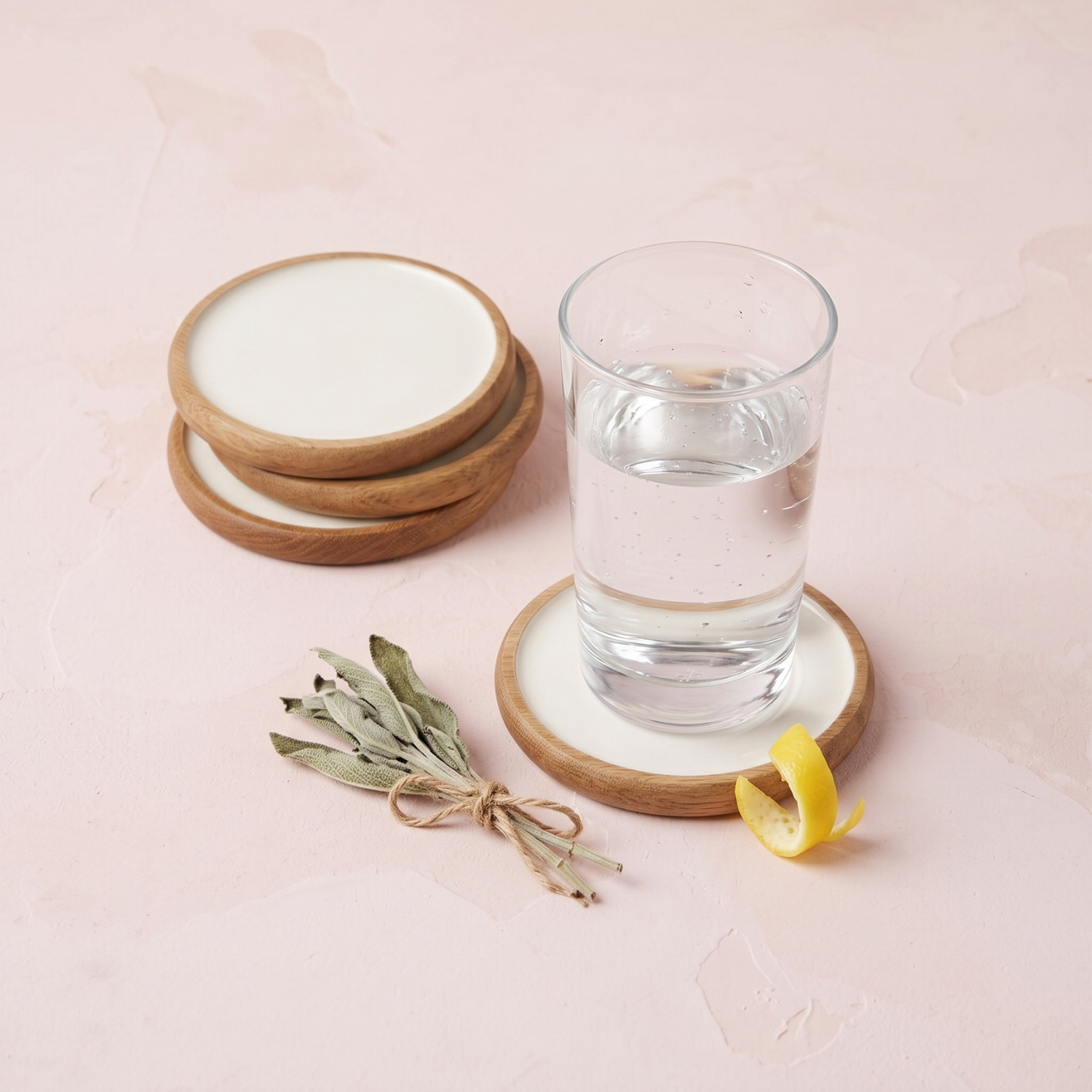 Madras Curva Round Coasters, Set of 4