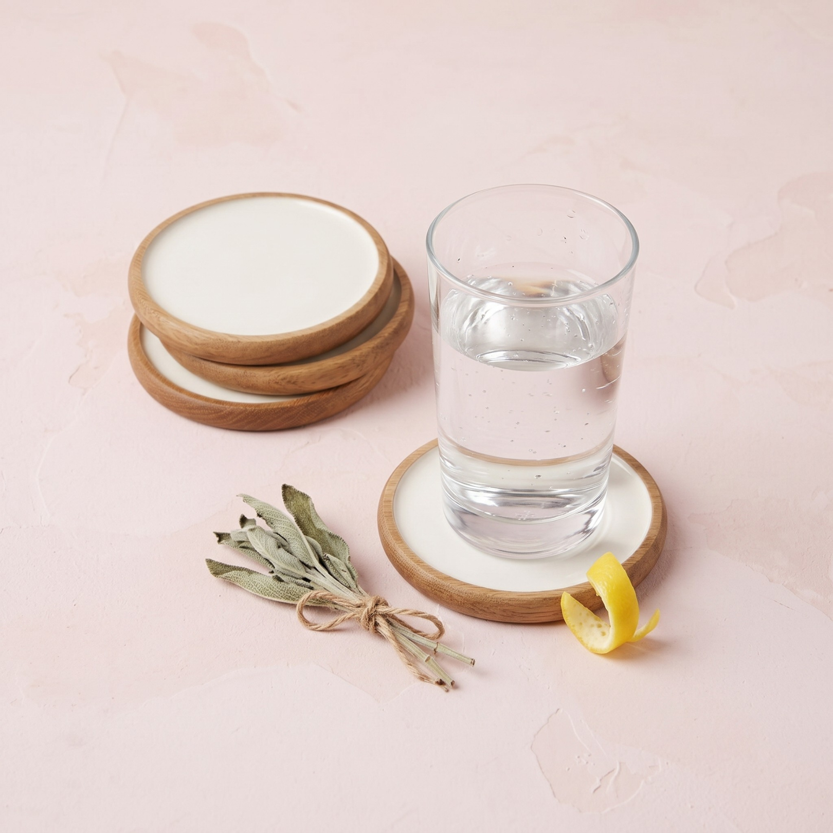 Madras Curva Round Coasters, Set of 4
