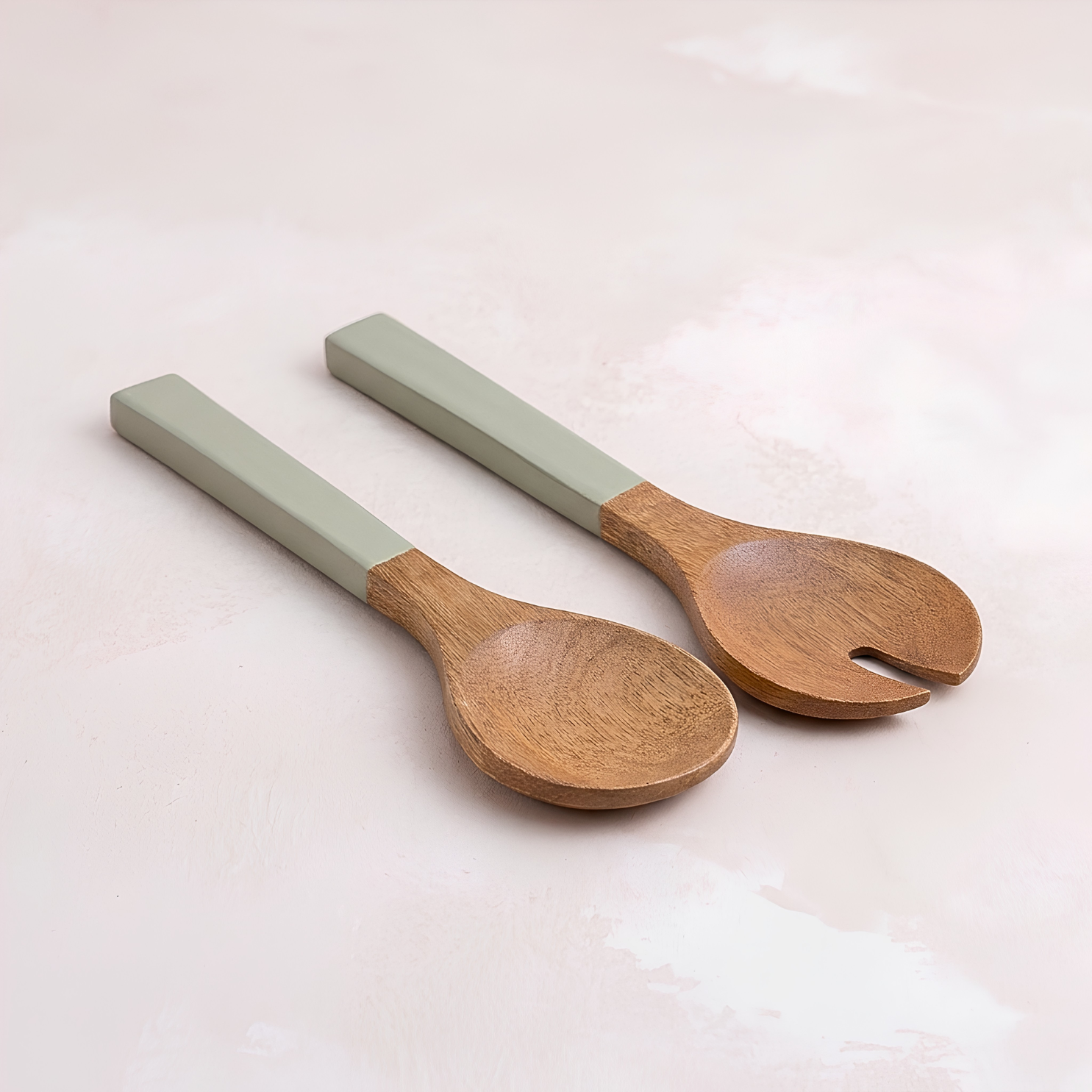 Madras Serving Set, Sage