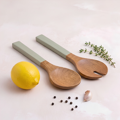 Madras Serving Set, Sage