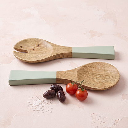 Madras Serving Set, Sage