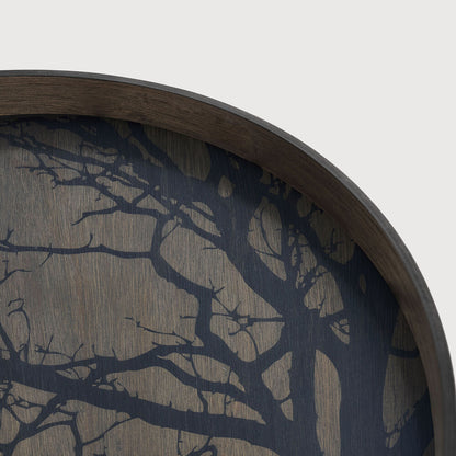 Round Black Tree Tray, Large