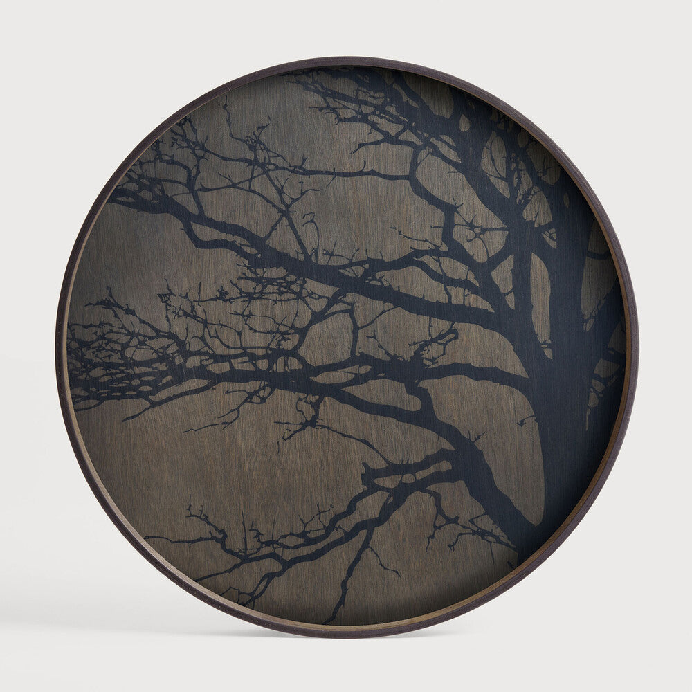 Round Black Tree Tray, Large