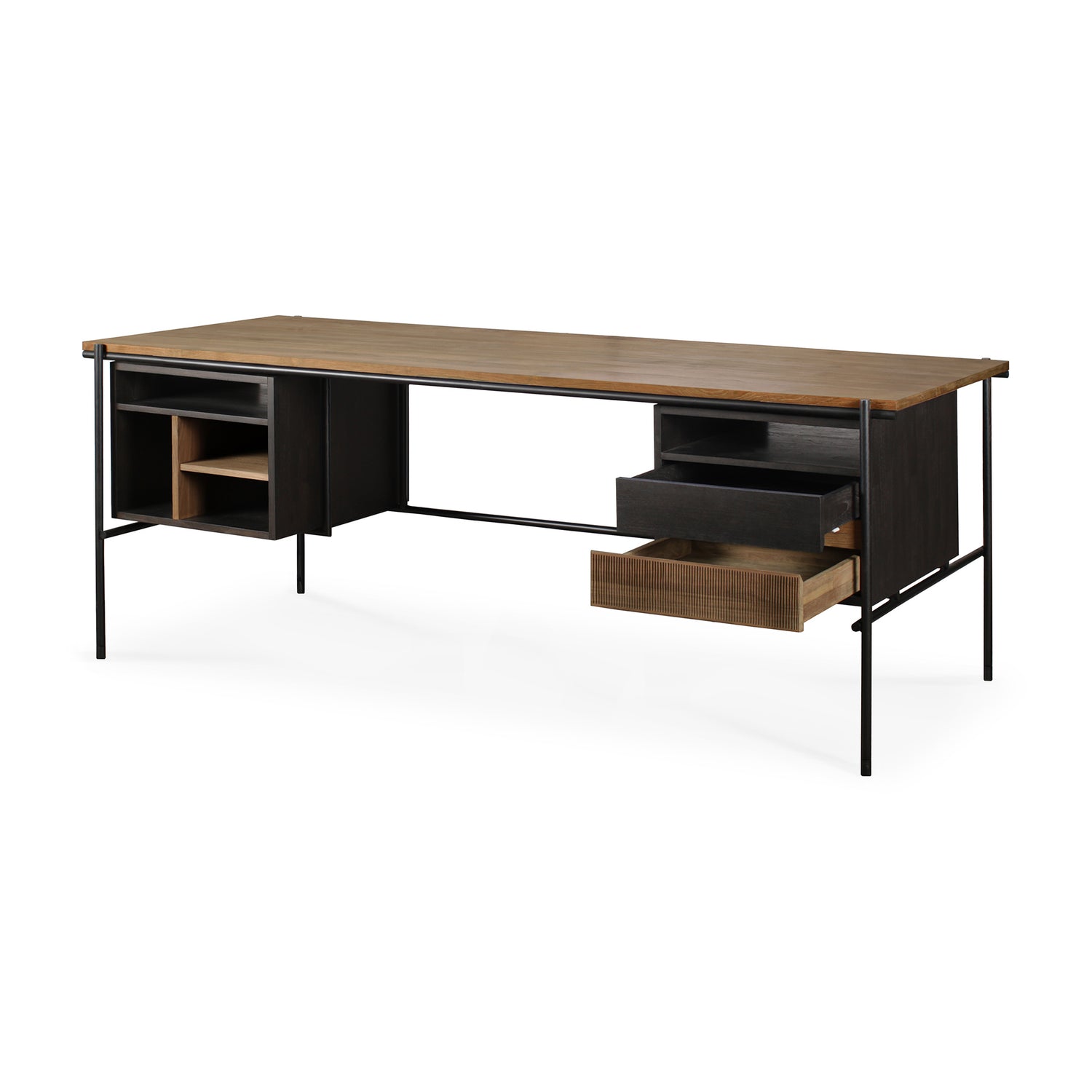 Oscar Solid Teak Desk with 2 Drawers