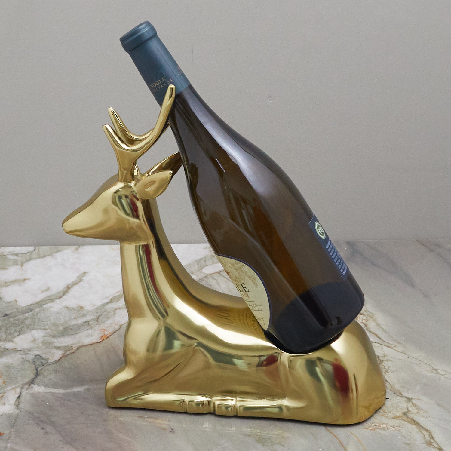 Gold Reindeer Bottle Holder