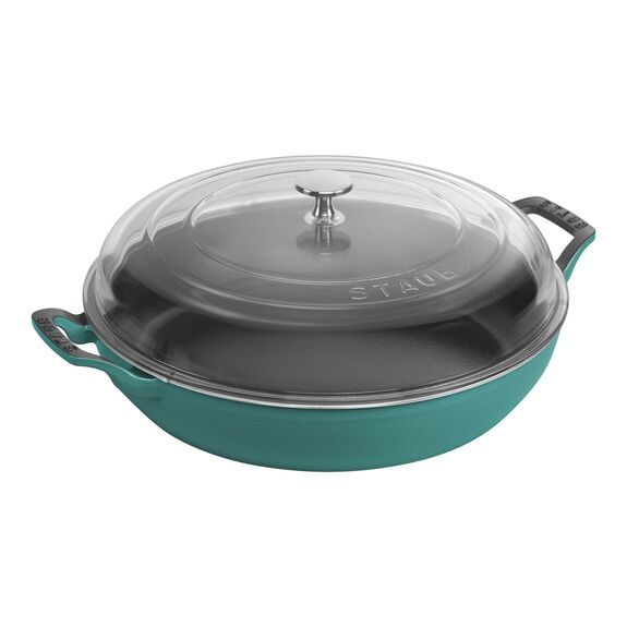 Staub 12&quot; Braiser with Glass Lid, 3.5qt, Turquoise