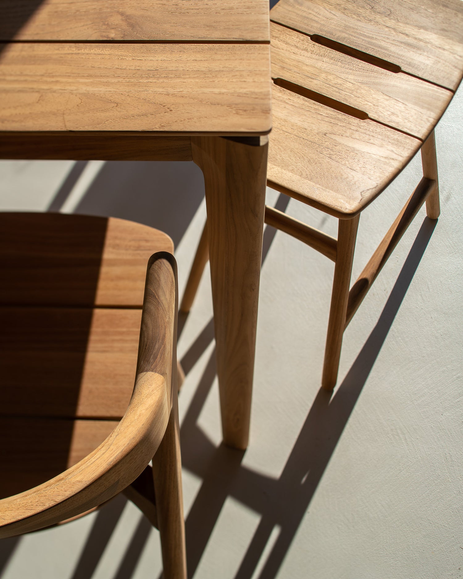 Bok Outdoor Dining Table, Teak, Square