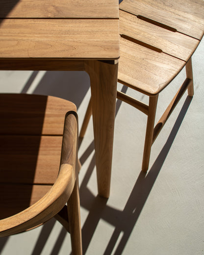 Bok Outdoor Dining Table, Teak, Square