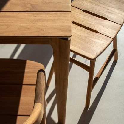 Osso outdoor stool frame - teak