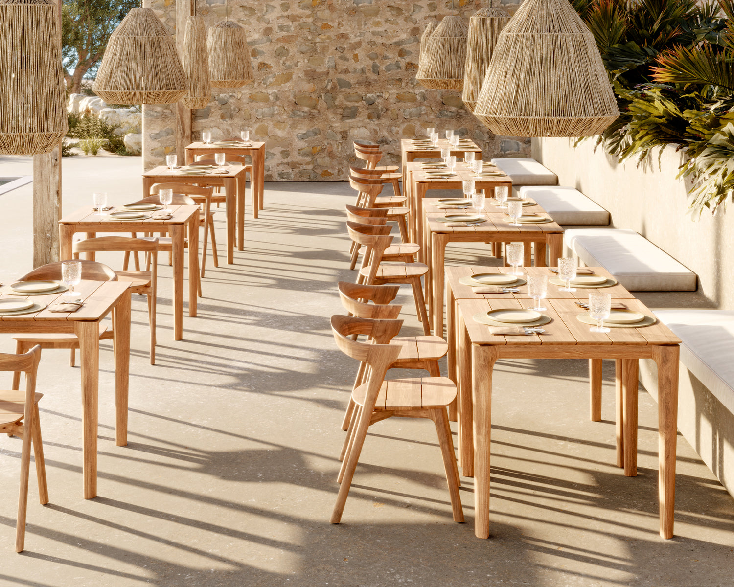 Bok Outdoor Dining Table, Teak, Square