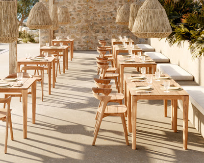 Bok Outdoor Dining Table, Teak, Square