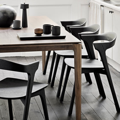 Bok dining table - varnished teak - brown - rectangular