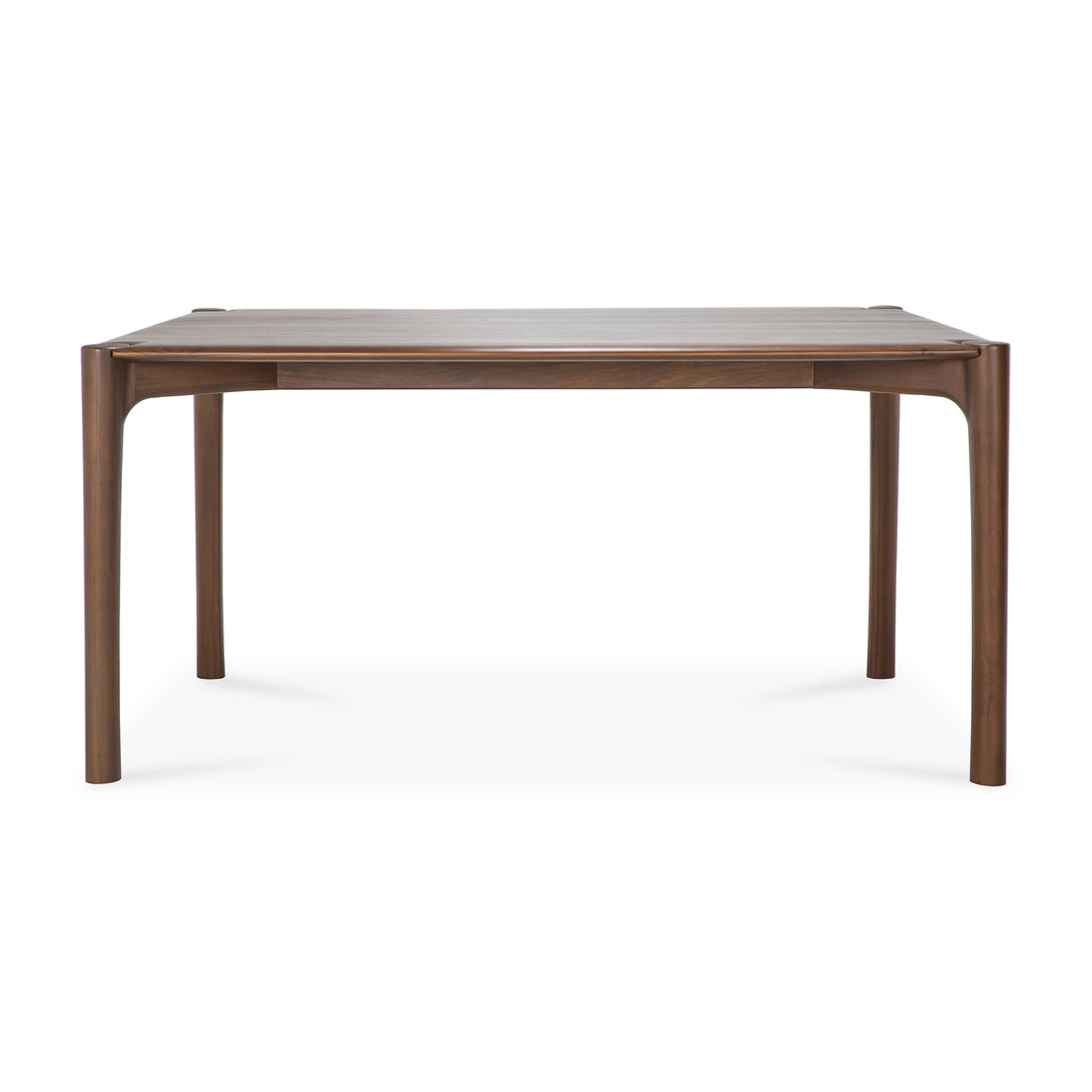 PI dining table - varnished teak - brown - rectangular