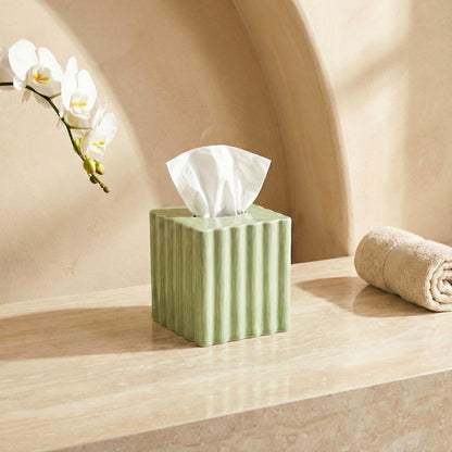 Nera Tissue Box, Light Green