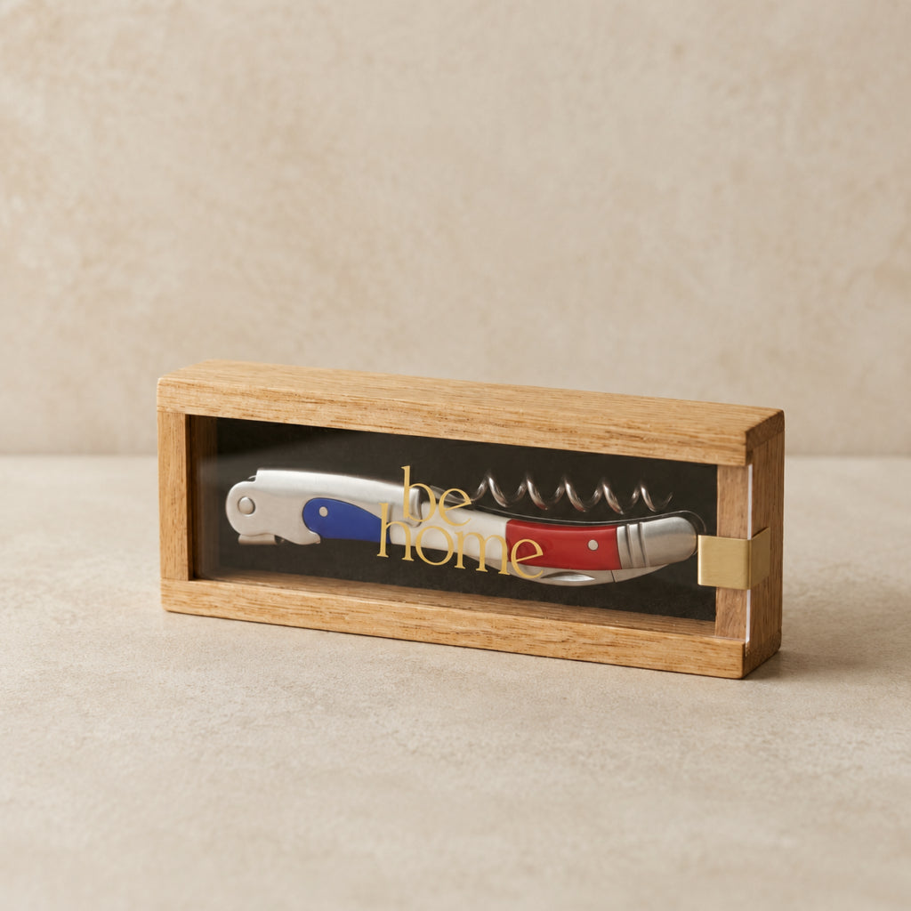 French Flag Corkscrew in Wooden Box