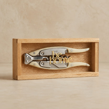 Ivory Butterfly Corkscrew in Wooden Box