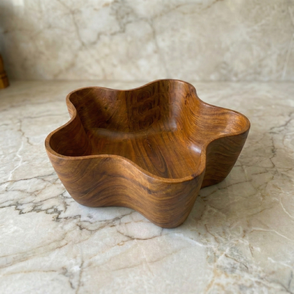 Wave Wood Bowl, Walnut