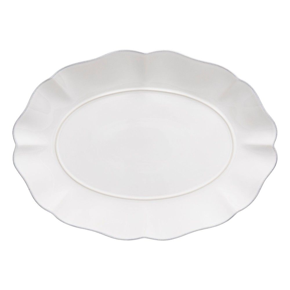 Rosa Oval Platter, White