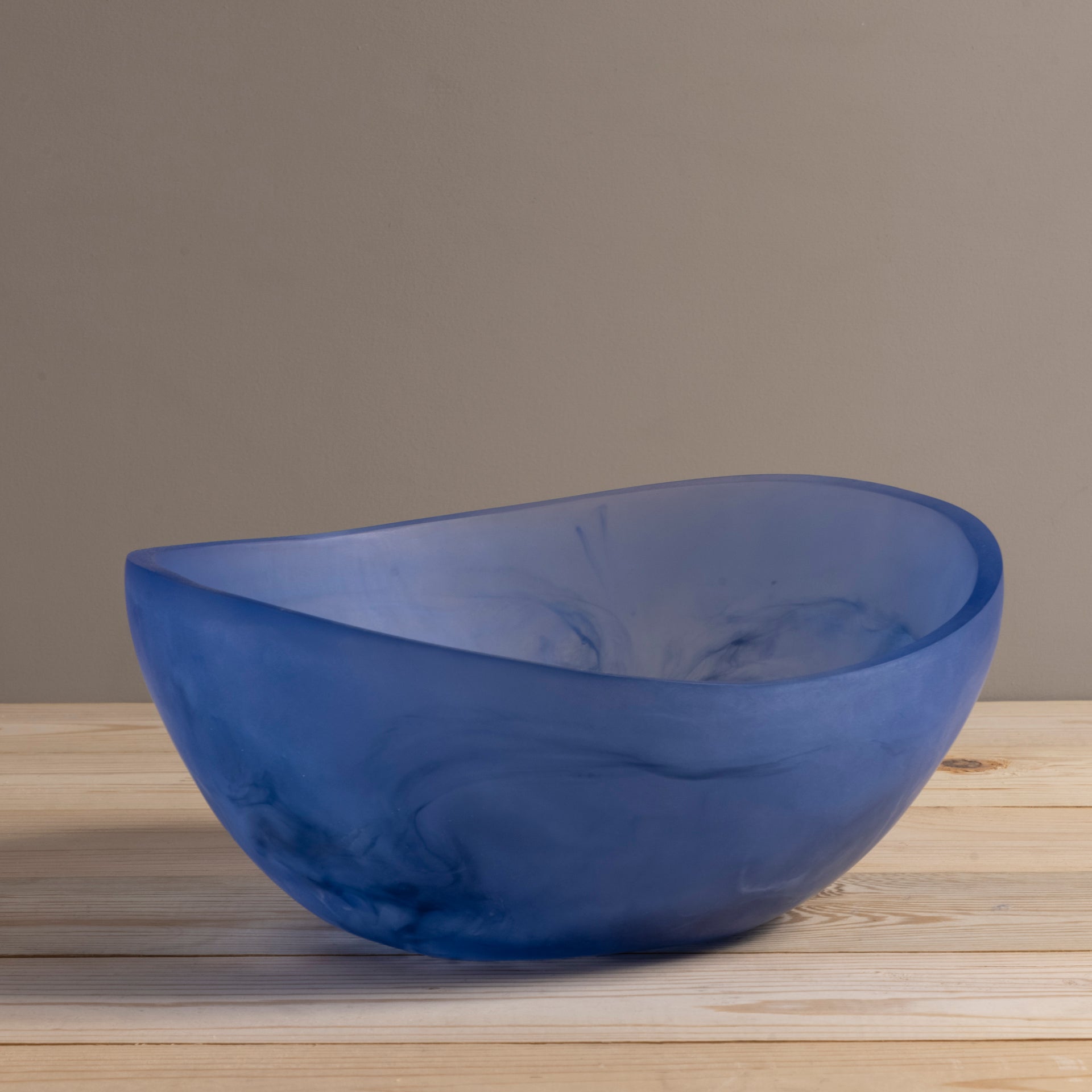 Handmade Resin Serving Bowl, Azul