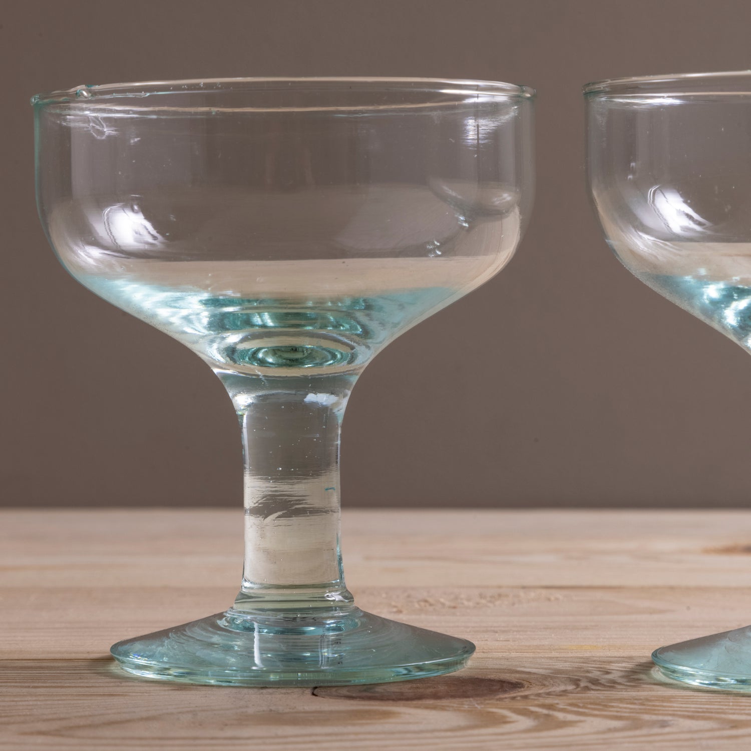 Premium Recycled Coupe Glass, Set of 4