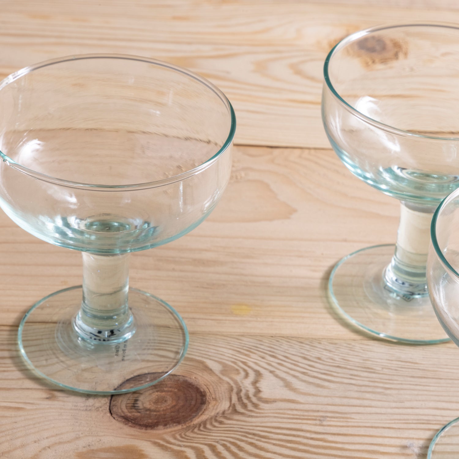Vintage Champagne Coupe Glasses, Set of 4
